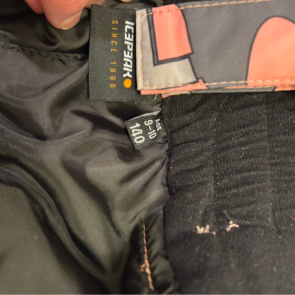Pink and Black Girl ski Pants - Picture 4 of 10